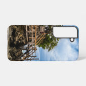 熱帯のサンゴ露頭の上の絵のような家 SAMSUNG GALAXYケース (裏面横)