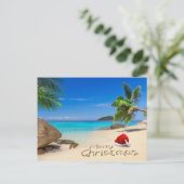 熱帯のサンタハットとメリークリスマス シーズンポストカード (スタンド正面)