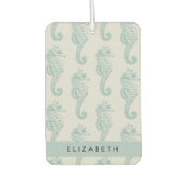 熱帯のシーホース、シーホースのパターン、あなたの名前 カーエアーフレッシュナー (正面)