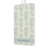 熱帯のシーホース、シーホースのパターン、あなたの名前 カーエアーフレッシュナー (左)