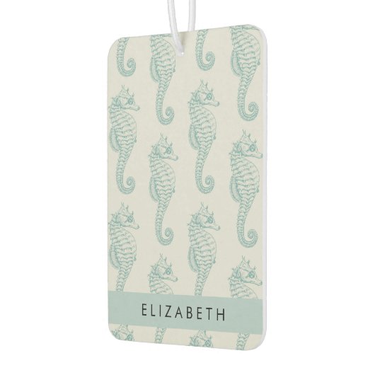 熱帯のシーホース、シーホースのパターン、あなたの名前 カーエアーフレッシュナー (左)