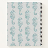 熱帯のシーホース、シーホースのパターン、あなたの名前 ノートブック (裏面)