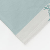 熱帯のシーホース、シーホースのパターン、あなたの名前 フリースブランケット (角)