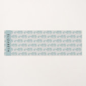 熱帯のシーホース、シーホースのパターン、あなたの名前 ヨガマット (裏面(横))