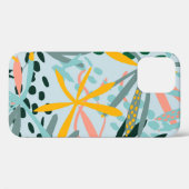 熱帯のシームレスなテクスチャ(ヤシの葉、ラスター) Case-Mate iPhoneケース (裏面 (横))