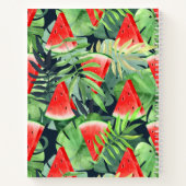 熱帯のスイカ葉スライス ノートブック (裏面)