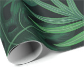 熱帯のナイトグリーンの継ぎ目のない模様 ラッピングペーパー (ロールコーナー)