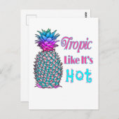 熱帯のパイナップルのようなトロピック ポストカード (正面/裏面)