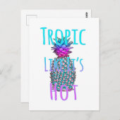 熱帯のパイナップルのようなトロピック ポストカード (正面/裏面)