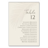 熱帯のパーム結婚リーフのグラフ表の番号 テーブルナンバー (正面)