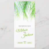熱帯のパーム結婚水の緑のメニュー メニュー (正面)