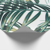 熱帯のパーム葉の、ジャングル葉のシームレスフローラー ラッピングペーパー (角)