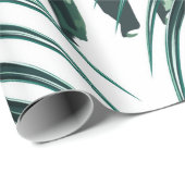 熱帯のパーム葉の、ジャングル葉のシームレスフローラー ラッピングペーパー (ロールコーナー)