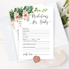 熱帯のパーム葉ベビーの女の子の予測