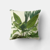 熱帯のパーム離れのフローラ、植物、シームレス。 クッション (裏面)