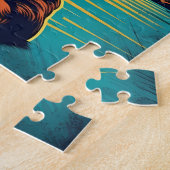 熱帯のビーチでサングラスを持つダシュント ジグソーパズル (側面)