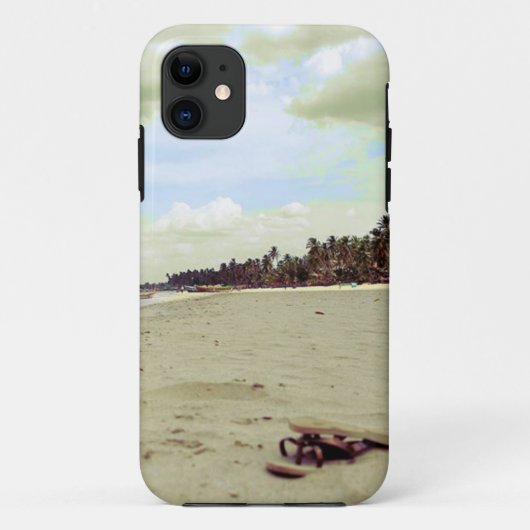 熱帯のビーチのサンダル Case-Mate iPhoneケース (裏面)