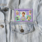 熱帯のベビーアニマルズボタン子供の誕生日のお気に入り 缶バッジ (インサイチュ)