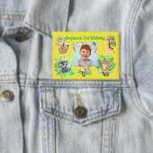 熱帯のベビーアニマルズボタン子供の誕生日のお気に入り 缶バッジ (インサイチュ)