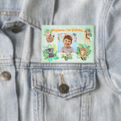 熱帯のベビーアニマルズボタン子供の誕生日のお気に入り 缶バッジ (インサイチュ)