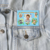 熱帯のベビーアニマルズボタン子供の誕生日のお気に入り 缶バッジ (インサイチュ)