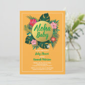 熱帯のベビーシャワーの招待男女兼用状 招待状 (スタンド正面)