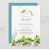 熱帯のマングローブとバードリハーサルディナー 招待状 (正面/裏面)