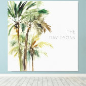 熱帯のモダンヤシの木 キャンバスプリント (インサイチュ (ウッドフロア))