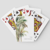 熱帯のモダンヤシの木 トランプ (裏面)