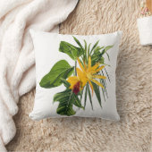 熱帯のヤシと花の組成物。 クッション (ブランケット)