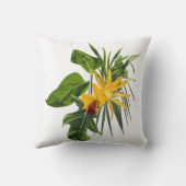 熱帯のヤシと花の組成物。 クッション (裏面)