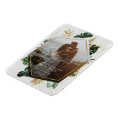 熱帯のヤシの木の写真は日付を保存して金箔 マグネット (左側)