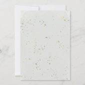 熱帯のヤシの木の写真は日付を保存して金箔 招待状 (裏面)