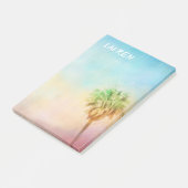 熱帯のヤシの木の自然アートのパーソナライズカスタム ポストイット (アングル)