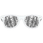 熱帯のヤシの木(白黒) レトロサングラス (正面)