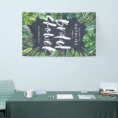 熱帯のヤシの葉のスクリプト仮想ブライダルシャワー 横断幕 (トレードショー)