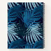 熱帯のヤシの葉のパターンのギフトリスト ノートブック (裏面)