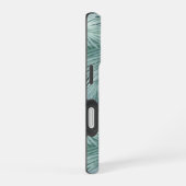 熱帯のヤシの葉のパターン強い iPhone 16ケース (右側面)