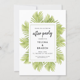 熱帯のヤシ結婚の木のパーティー 招待状