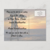 熱帯のヤシ結婚の木の日 案内ポストカード (裏面)