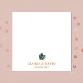 熱帯のヤシ結婚の葉 スタンダードカクテルナプキン