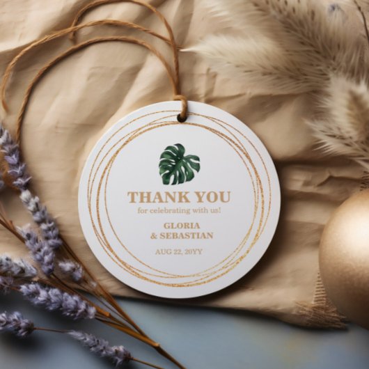 熱帯のヤシ結婚の葉 フェイバータグ