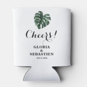 熱帯のヤシ結婚の葉 缶クーラー (裏面)