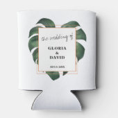 熱帯のヤシ結婚の葉 缶クーラー (裏面)