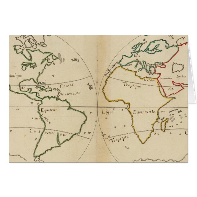 熱帯の世界地図 (正面横)