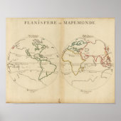 熱帯の世界地図 ポスター (正面)