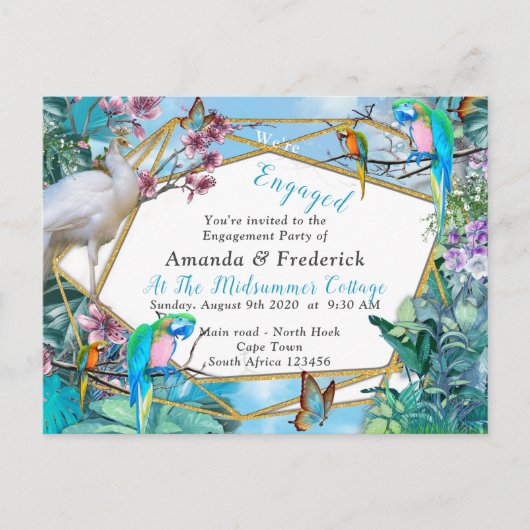 熱帯の亜寒帯景観 インビテーションポストカード (正面)