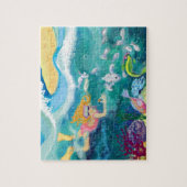 熱帯の休日の水泳 ジグソーパズル (縦)