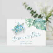 熱帯の保存日付の水色ウミガメ セーブザデート (スタンド正面)