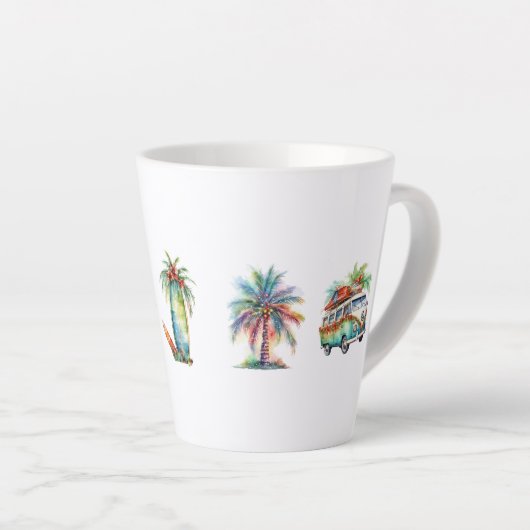 熱帯の喜び カフェラテマグ (右アングル)